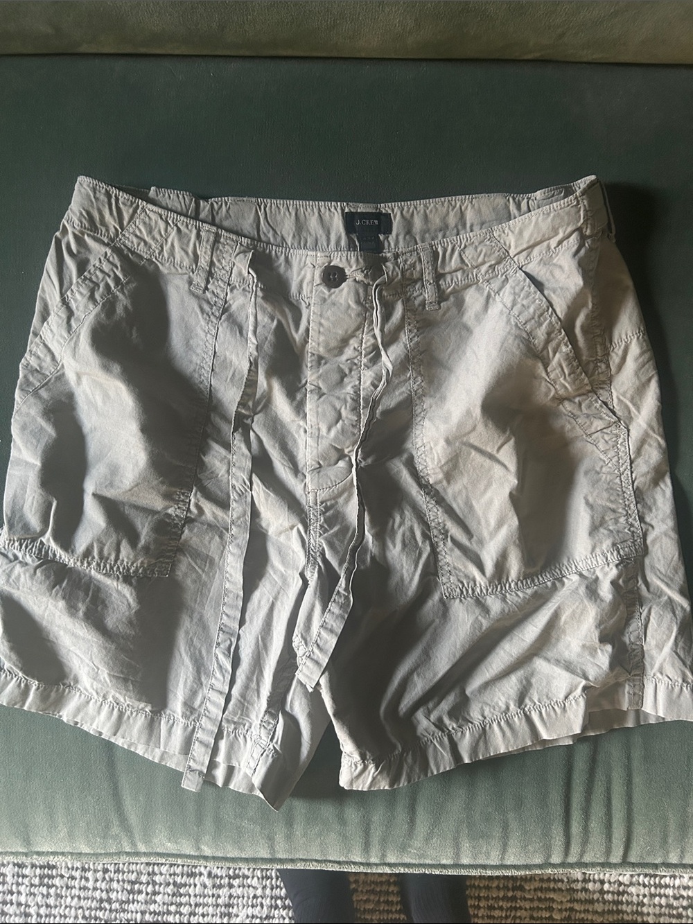 J. Crew Men’s Light Gray Drawstring Hybrid Shorts